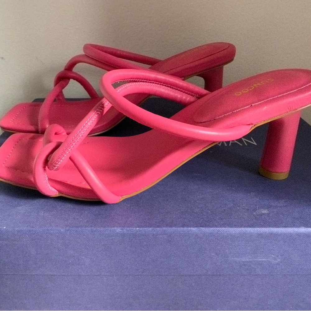 Women's Pink Heeled Sandals